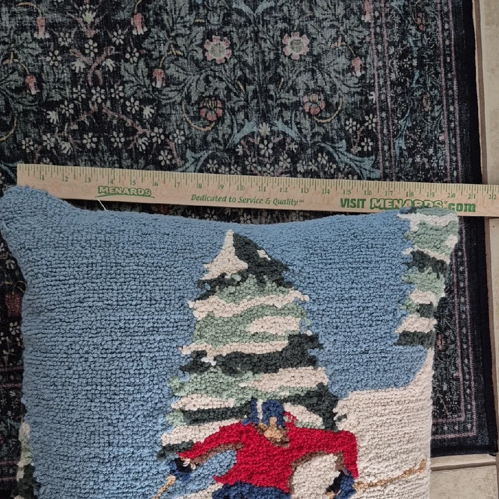 Winter Skiing Decorative Pillow